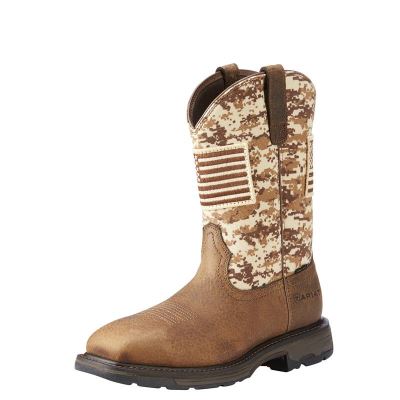 Ariat WorkHog Kahverengi / Camo Iş Ayakkabıları Erkek (41684-508)